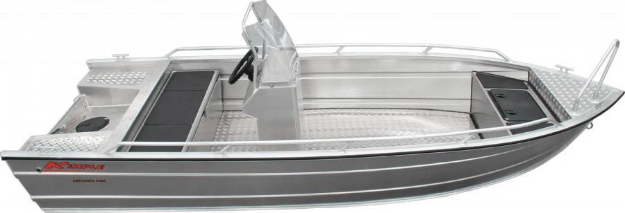 15 ft Aluminum V Hull Center Console Fishing Boat Side View