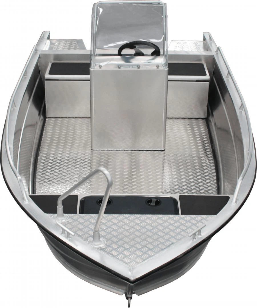 15 ft Aluminum V Hull Center Console Fishing Boat front view