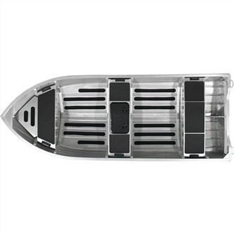 Bateau de pêche à large poutre en aluminium à coque en V de 14 pieds