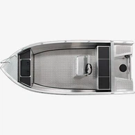 Bateau de pêche à console centrale en aluminium de 15 pieds avec coque en V
