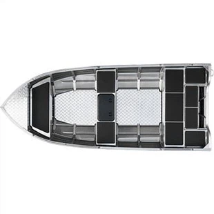 Bateau de pêche à coque en V de 15 pieds
