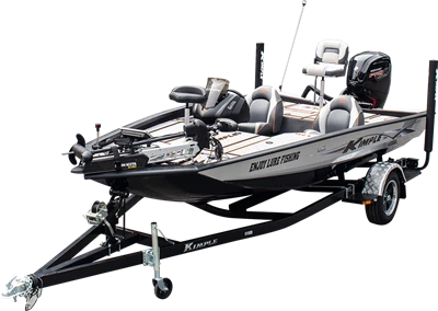 Bateau de basse à console latérale en aluminium de 17 pieds